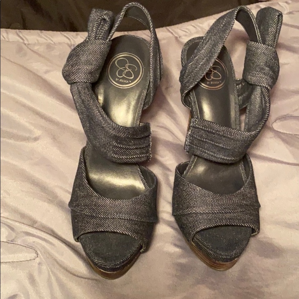 Jessica Simpson Denim High Heels